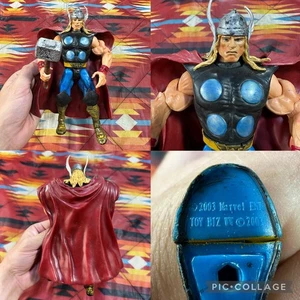Marvel Legends Thor Odinson 7.5” Action Figure 2003 Toy Biz Thor Hammer - Picture 1 of 22