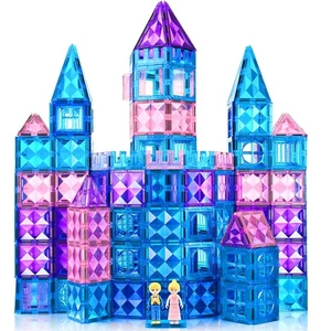 102 PIEZAS Azulejos Magnéticos Castillo de Hielo, Bloques de Construcción 3D STEM Educativos Niños Para... - Imagen 1 de 7