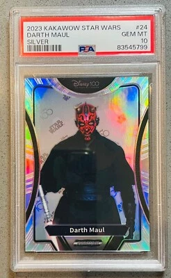 2023 Kakawow Disney 100 Star Wars Phantom Menace #24 Darth Maul Silver PSA 10 - Image 1 of 2