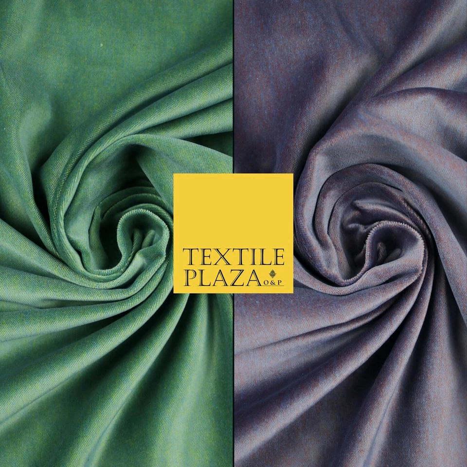 Plain Two Tone Shot 100% COTTON VELVET Fabric Stretch Material Dress Craft 44" - Image 1 of 1