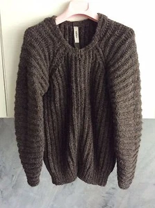 HUMANOID MAGLIA DONNA TG. S COLORE MARRONE IN LANA ALPACA POLIAMMIDE - Picture 1 of 9