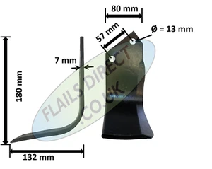 Hojas Rotavator para adaptarse a Howard 3900/3901, paquete de 8 cuchillas - Imagen 1 de 1