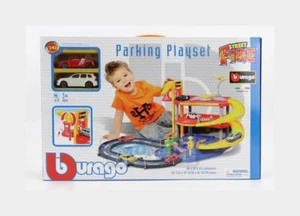 1:43 BURAGO Diorama Parking Playset Garage + Porsche Cayenne + Audi R8 BU30025 - Foto 1 di 2