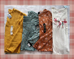 Girls Lot Size 14/16 Fall/Winter Shirts & Sweater Cat & Jack Art Class (G14-16B)