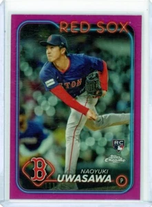 NAOYUKI UWASAWA - Red Sox - 2024 Topps Chrome Magenta Refractor RC 111/399 - Picture 1 of 2