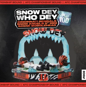 Cincinnati Bengals Snow Dey Who Dey Mini Bobblehead Scene - FOCO IN HAND! - Picture 1 of 5