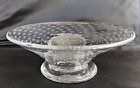 Vintage Webb Glass Flared Bowl Controlled Air Bubble Style Signed Base 20 x 7cm