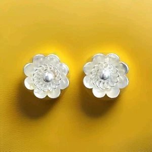 Pendientes Erick's Flor Plata Esterlina Taxco.925 - Imagen 1 de 6