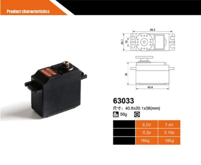 Oz Store Baja Throttle Brake Servo Digital 18kg Rovan Baja  HPI HSP KM PRC - image 1 of 4