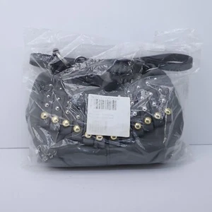 NEU B. Makowsky Nieten Fransen grau Leder Schulter Handtasche - Bild 1 von 18