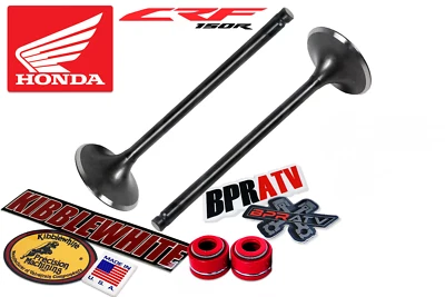 Honda CRF150R CRF 150R Kibblewhite Black Diamond Intake Valves & Red Viton Seals - Image 1 of 4