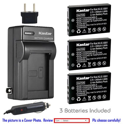 Cargador de batería de viaje Kastar para cámara Sanyo DB-L50 y Sanyo Xacti VPC-HD1010 Foto 1 de 4