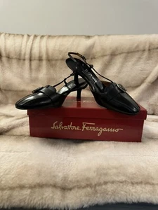 New Salvatore Ferragamo AFIDE Slingback Heels – Brand New, Never Worn, In Box - Picture 1 of 8