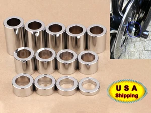 Kit espaciador eje rueda ID 3/4" OD 1 1/8" para Harley Dyna Softail Touring personalizado - Imagen 1 de 10