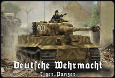 Blechschild Tiger II Panzer Deutsche Wehrmacht 20x30cm oder 30x40cm WW2 Deko Bar