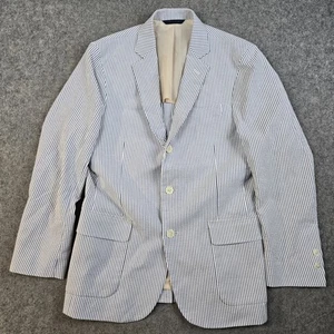 Brooks Brothers Blazer Herren 38 S kurz weiß gestreift Seersucker Regent Fit Sakko - Bild 1 von 15