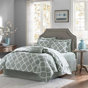 Gray Becker Comforter Set with Sheet Set (Twin XL) - Picture 1 of 10