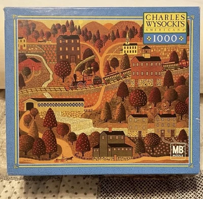Charles Wysocki RARO HTF SILKIE TRAIN 1000 Piezas Puzzle NUEVO SELLADO EN CAJA Foto 1 de 2