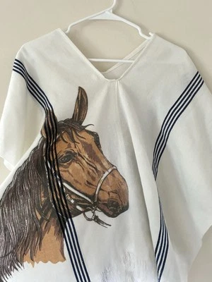 Poncho caballo vintage, doble cara Foto 1 de 2