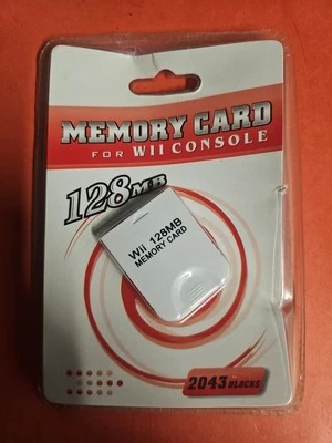 128MB Memory Card for Nintendo Wii Console (GC SLOT) / GameCube Adapter. F11 - Image 1 of 3