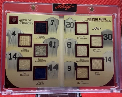2025 LEAF HISTORY BOOK MANTLE AARON ROBINSON ROSE JUEGO RELIQUIAS USADAS 🔥1 de 1🔥 Foto 1 de 2