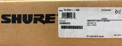 Shure ULXD4 Wireless Receiver J50 Frequency Band (P/N: ULXD4=-J50) - Image 1 of 3