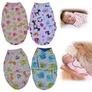 UNISEX BABY NEWBORN SWADDLE WRAP BEDDING BAG ANIMAL STAR DESGIN 0 - 3 MONTHS UK - Picture 1 of 37