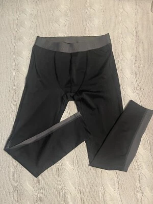 All In Motion Boys Large 10-12 Fitted Performance Tights Black and Gray - Image 1 of 4