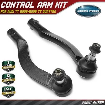 2x Front Driver & Passenger Outer Tie Rod End for Audi TT 2008-2009 TT Quattro - Image 1 of 4