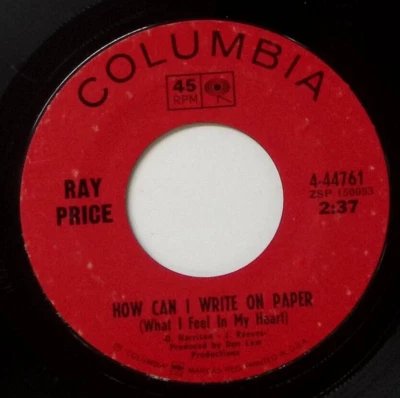 RAY PRICE HOW CAN I WRITE PAPER (WHAT I FEEL IN MY HEART)/... VINYL 45 55-154 Foto 1 de 3