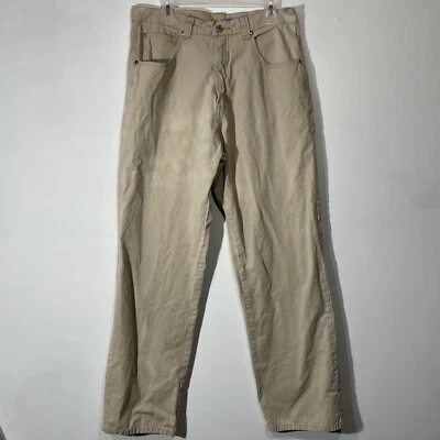 Pantalones de mezclilla vintage Azzure para hombre 34x34 tostados pierna recta patinador ropa de calle años 90 Y2k Foto 1 de 4