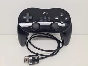 ✅ Wii Und Wii U Classic Pro Controller Black Top Nintendo - Bild 1 von 2