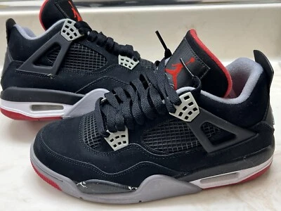 Jordan 4 IV Retro 'Bred' 2012 Black Mens Shoes RARE sz 7 - Image 1 of 4