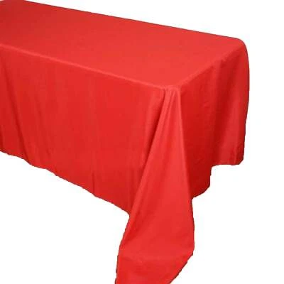 12 pcs 90"x132" Polyester Tablecloths Wedding Party Table Linens Events Home - Image 1 of 3