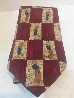 Gravata de pescoço Jack Nicklaus masculina vintage 100% feita nos EUA  - Imagem 1 de 4