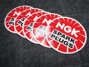 NGK Spark Plugs 3" Decal Semi-Gloss - Pack of 5 - Ships Fast! - Picture 1 of 4