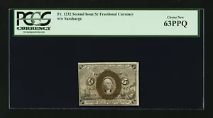 (1863-67 ) 5c Fractional Currency - Second issue PCGS 63 PPQ-RARE POP 6 - Picture 1 of 2
