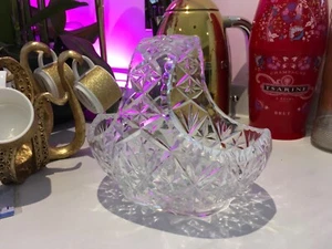 Vintage Cut Lead Crystal Basket Beautiful VGC - Picture 1 of 5