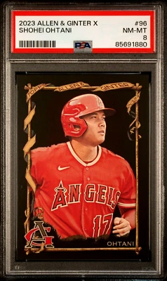 2023 Topps Allen & Ginter X Shohei Ohtani Card #96 PSA 8 NM MINT Black Border - Image 1 of 4