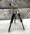 Working Antique Design Table Decor Black Chrome Tripod with Telescope Stand