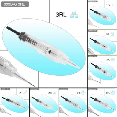 50pcs Sterilized Needles Cartridge Permanent Eyebrow Rotary Tattoo Shader Lining - Image 1 of 4