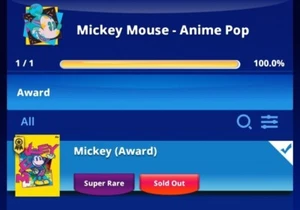 Topps Disney Collect - Mickey Anime Pop Full Complete SR Set + Award  - Zdjęcie 1 z 2