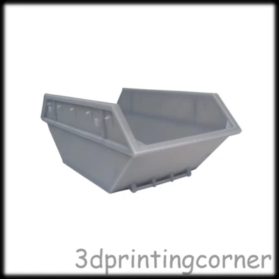 1x 3D printed 8 CU.YD. BUILDER'S / WASTE SKIP 1:43, O Scale Model Scenery Layout - Image 1 of 4