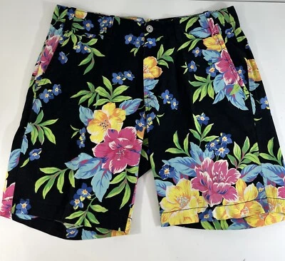 Polo Ralph Lauren Linen Shorts Mens 33 Multicolor Floral Straight Naval Tailors - Image 1 of 4