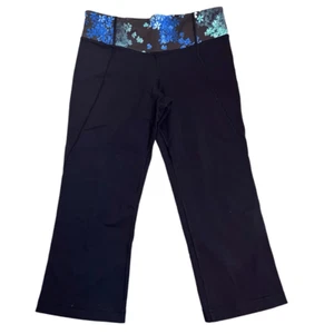 Leggings Lululemon Athletica Groove Crop Split Polpaccio Taglia 6 Compressione Yoga - Foto 1 di 6