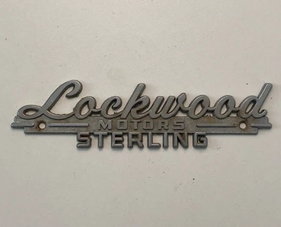 Etiqueta emblema insignia de concesionario vintage Lockwood Chevrolet Sterling Minnesota metal Foto 1 de 2