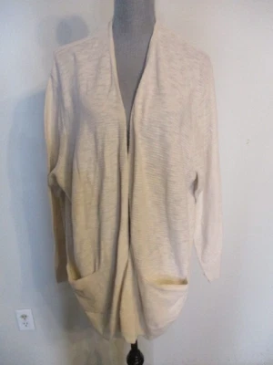 Cardigã Madewell Summer Ryder bolsos abertos suéter em pérola marfim 3X - Imagem 1 de 4