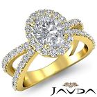 Halo Filigree Pave Setting Oval Diamond Engagement Wedding Ring Gia F Vs2 2.25Ct