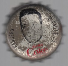 1964 65 COCA-COLA COKE BOTTLE CAP WITH CORK MARCEL PAILLE RC YEAR N Y RANGERS