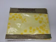 New VTG Springmaid Wondercale Double Flat Bed Sheet Yellow Mariposa Butterfly